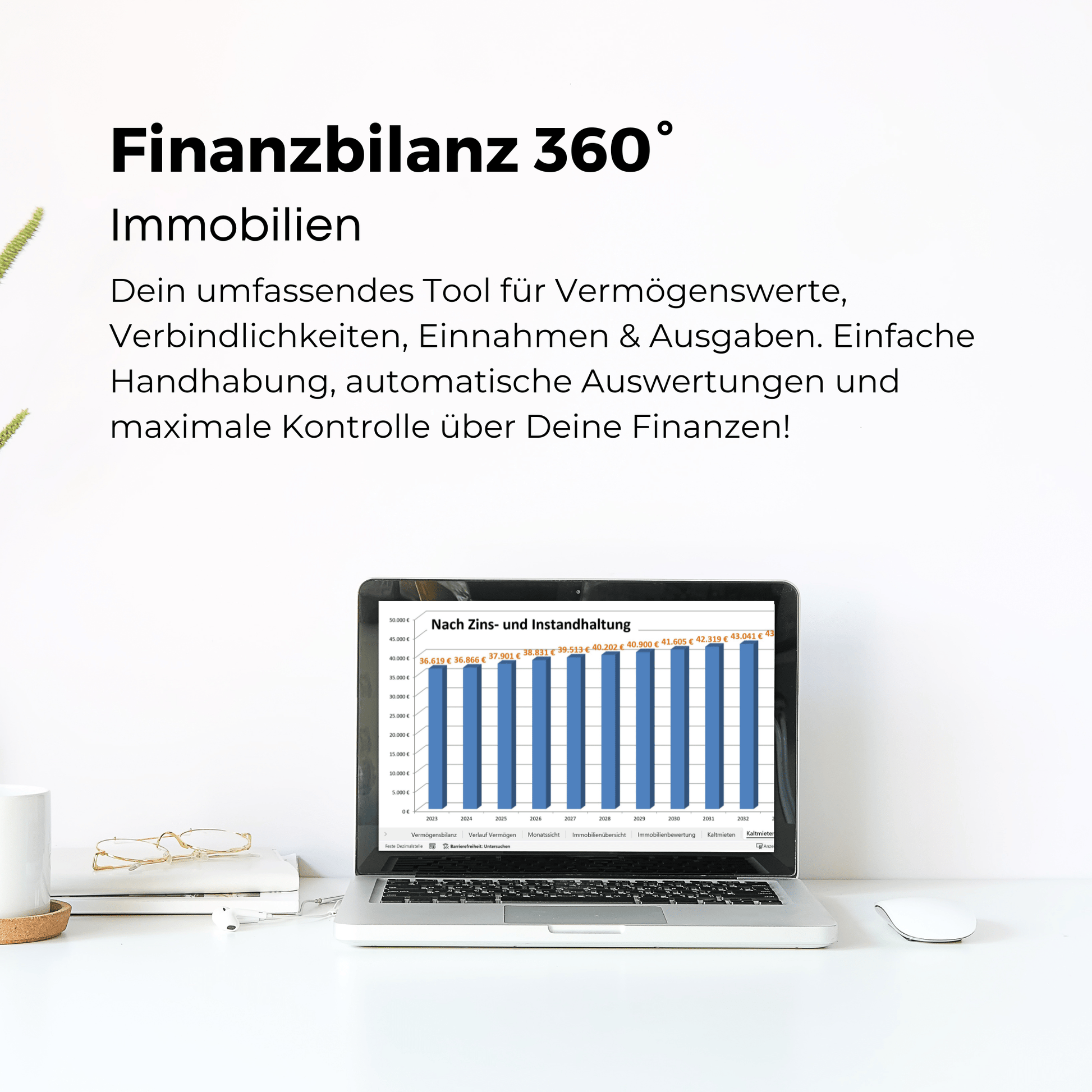 Finanzbilanz 360° – Dein Komplett - Tool zur Dokumentation und Auswertung von Vermögen, Verbindlichkeiten, Einnahmen & Ausgaben - Steffen Schlutt